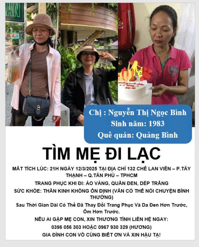 Con gái tìm mẹ ruột từ quê vào TP.HCM rồi mất liên lạc hơn 3 tháng - Ảnh 1.