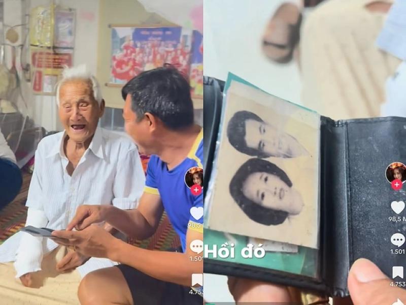 Xúc động cụ ông 104 tuổi và bức ảnh chụp với vợ thời trẻ - Ảnh 1.