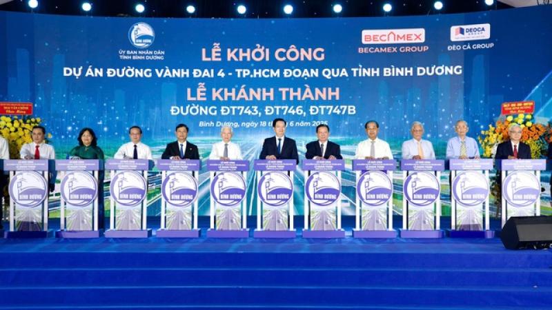 Phó thủ tướng Mai Văn Chính phát lệnh khởi công đường Vành đai 4 - TP.HCM - Ảnh 4.