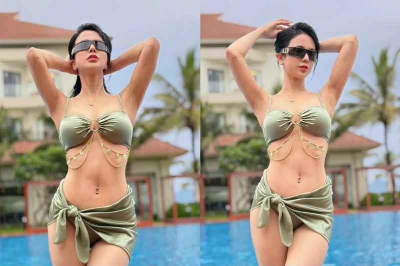 Diệp Lâm Anh và dàn mỹ nhân Việt diện bikini khoe dáng nóng bỏng - Ảnh 1.