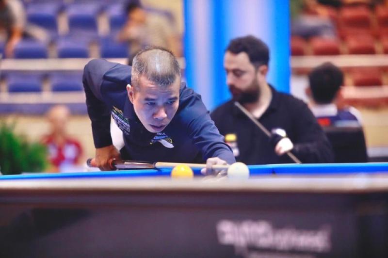 Billiards: Trần Quyết Chiến bùng nổ chiếm nhất bảng, cùng Bao Phương Vinh giành vé knock-out- Ảnh 1. Billiards: Trần Quyết Chiến bùng nổ chiếm nhất bảng, cùng Bao Phương Vinh giành vé knock-out- Ảnh 1.