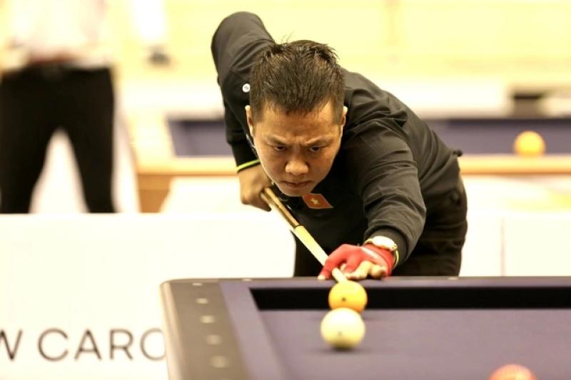 Billiards: Tay cơ Việt Nam liên tiếp tung sê-ri, thắng nghẹt thở đối thủ Hy Lạp- Ảnh 1. Billiards: Tay cơ Việt Nam liên tiếp tung sê-ri, thắng nghẹt thở đối thủ Hy Lạp- Ảnh 1.