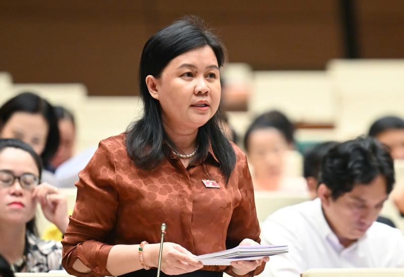 - Ảnh 1. Đại biểu Nguyễn Phương Thủy đề nghị bổ sung cơ chế kiểm soát số lượng văn bản pháp luật - Ảnh 1.