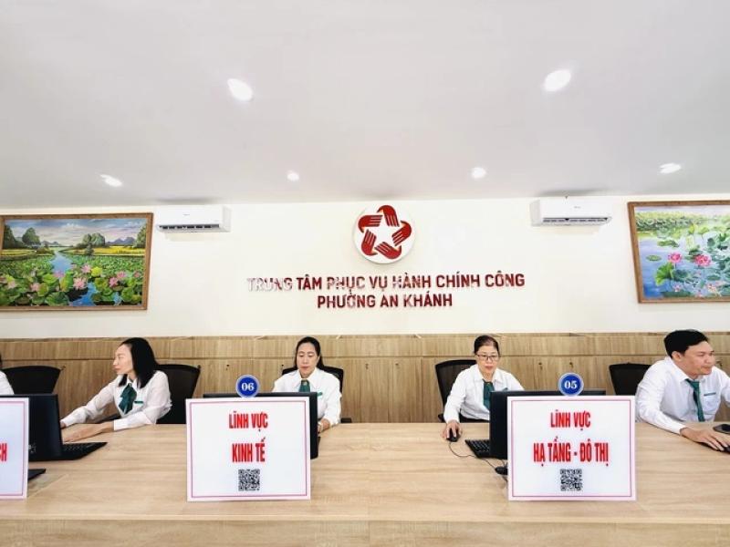 Trung tâm phục vụ hành chính công giải quyết 370 thủ tục tại phường An Khánh - Ảnh 2.