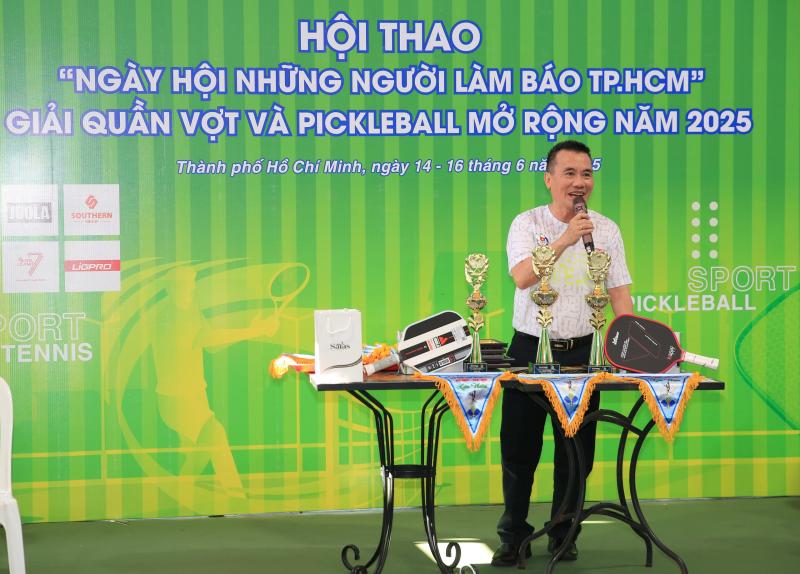 Tranh tài hấp dẫn tại giải pickleball 'Hội thao những người làm báo TP.HCM'- Ảnh 1. Tranh tài hấp dẫn tại giải pickleball 'Hội thao những người làm báo TP.HCM'- Ảnh 1.