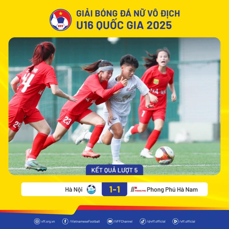 U.16 Hà Nội vô địch lượt đi giải vô địch U.16 nữ quốc gia 2025- Ảnh 2. U.16 Hà Nội vô địch lượt đi giải vô địch U.16 nữ quốc gia 2025- Ảnh 2.