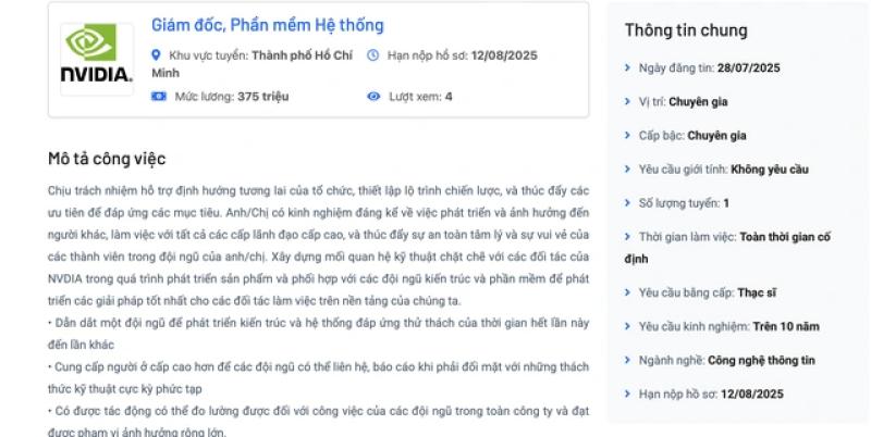 Chưa có người Việt nào trúng tuyển gần 12.000 vị trí việc làm chất lượng cao - Ảnh 1.