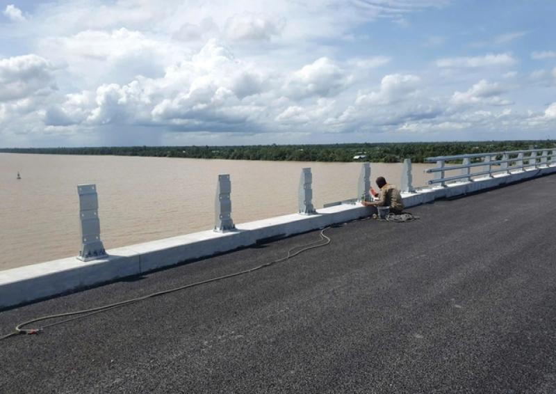 Cận cảnh cầu Đại Ngãi 2 nối Cần Thơ-Vĩnh Long, dự kiến thông xe dịp lễ 2.9- Ảnh 4. Cận cảnh cầu Đại Ngãi 2 nối Cần Thơ-Vĩnh Long, dự kiến thông xe dịp lễ 2.9- Ảnh 4.