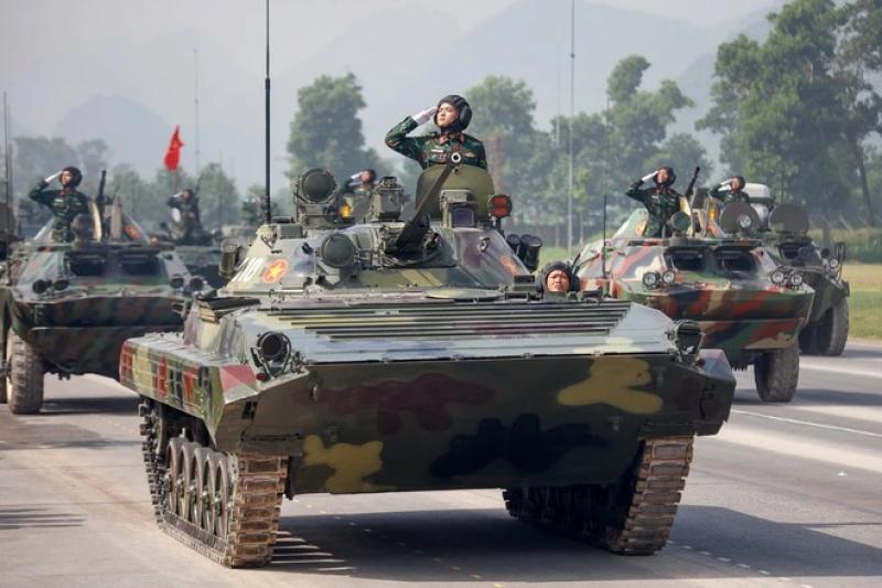 Dàn xe tăng, tên lửa hợp luyện chuẩn bị cho lễ diễu binh Quốc khánh 2.9 - Ảnh 7.