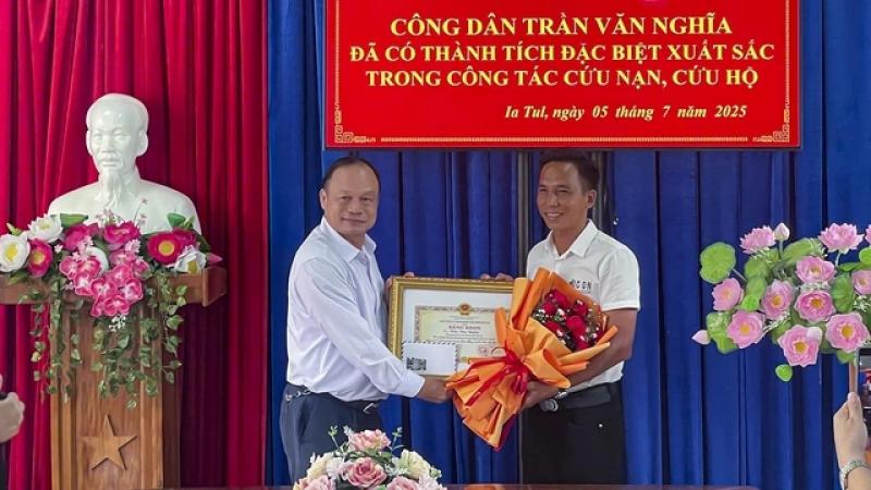 Gia Lai: Hành động cứu người của anh Trần Văn Nghĩa là hình mẫu đẹp - Ảnh 1.