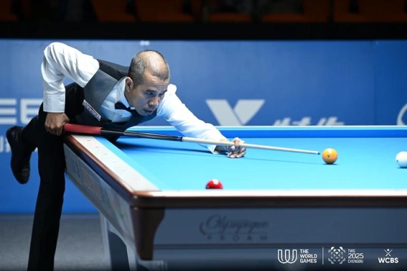 Billiards: Trần Quyết Chiến nước rút thần tốc, đánh bại 'vua thời gian' để vào bán kết- Ảnh 1. Billiards: Trần Quyết Chiến nước rút thần tốc, đánh bại 'vua thời gian' để vào bán kết- Ảnh 1.