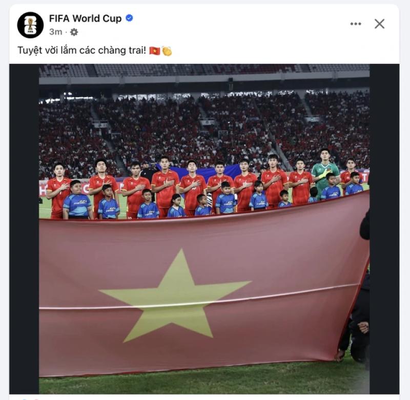 FIFA viết lời dễ thương ca ngợi U.23 Việt Nam: Tuyệt vời lắm các chàng trai!- Ảnh 1. FIFA viết lời dễ thương ca ngợi U.23 Việt Nam: Tuyệt vời lắm các chàng trai!- Ảnh 1.