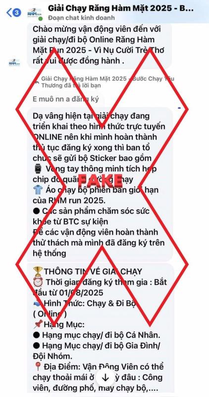 Giả mạo giải chạy “Răng hàm mặt Run” của Bệnh viện Răng hàm mặt Trung ương TP.HCM- Ảnh 3. Giả mạo giải chạy “Răng hàm mặt Run” của Bệnh viện Răng hàm mặt Trung ương TP.HCM- Ảnh 3.